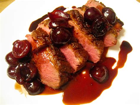 Duck Breast with Cherry Sauce - Chef Pepín