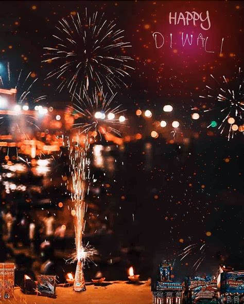 Happy Diwali Fireworks Background