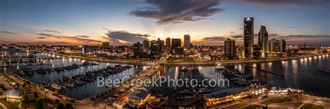 Corpus Christi Skyline Night Pano