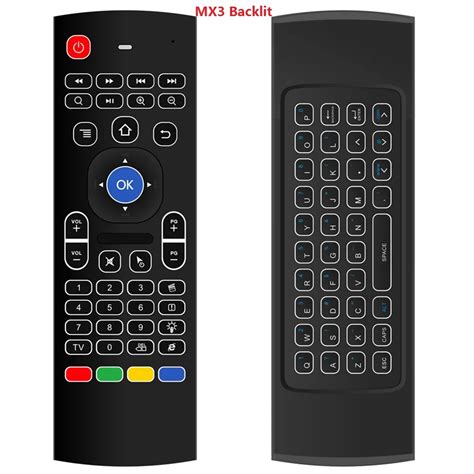 MX3 Backlit universal remote keyboard USB windows IR air mouse ...