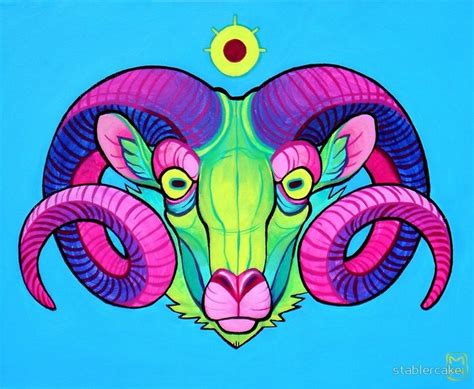 Cool-Color Ram photo prints @redbubble.com | Illustration design, Ram ...