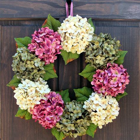 Spring-Summer-Hydrangea-Wreath-for-Front-Door-Decor-Rose-Pink-Cream-and ...