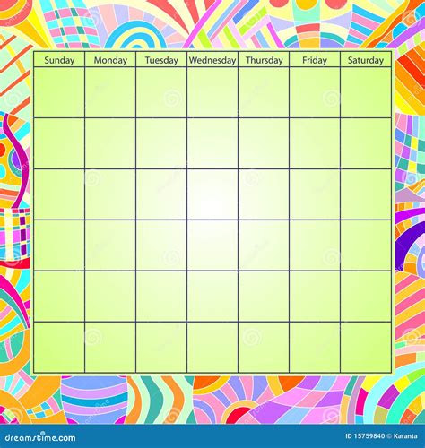 Colorful Monthly Calendar Template - Printable Calendar 2023