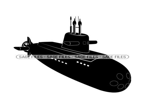 Submarine Silhouette Clip Art