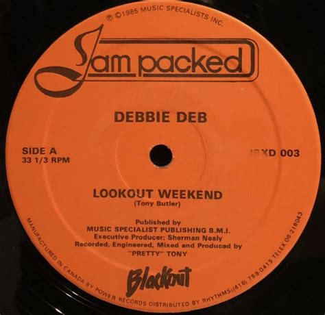 Debbie Deb - Lookout Weekend (1985, Vinyl) | Discogs