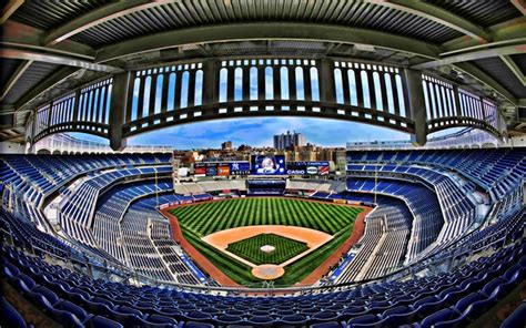 Download wallpapers Yankee Stadium, american baseball stadium, New York Yankees, inside view ...