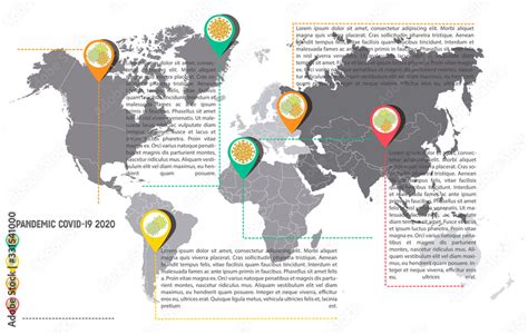 INFOGRAPHIC COVID-19 WORLD MAP Stock Vector | Adobe Stock