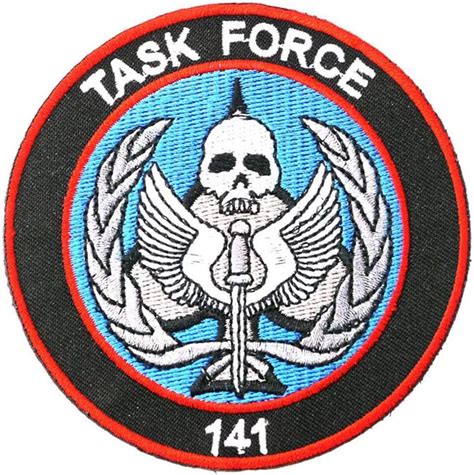 Task Force 141 Logo Call of Embroidered Duty Tactical Patches SAS Badge ...