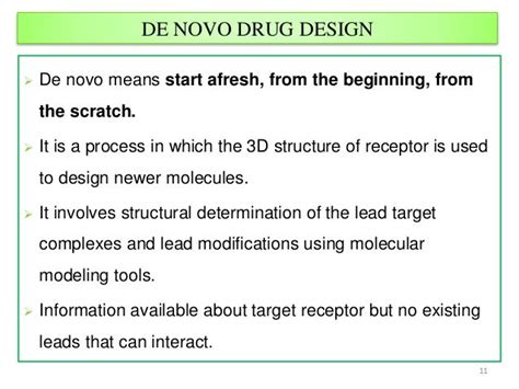 De novo drug design