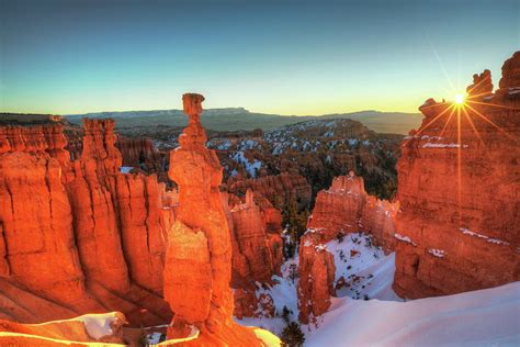 Sunrise at Bryce canyon in winter Photograph by Alex Nikitsin - Fine ...