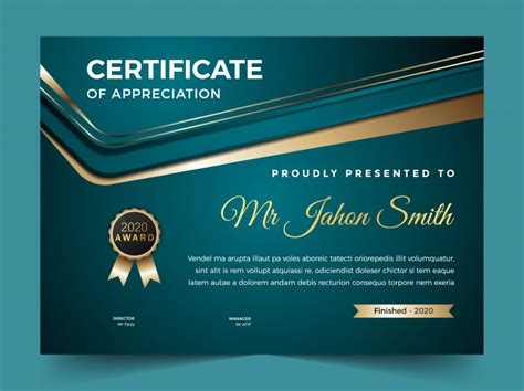 👉 💻Free Award and Certificate of Appreciation Template to Print – GraphicsFamily