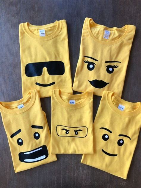 Lego Face T Shirt - All Sizes Youth and Adult | Lego birthday, Ninjago birthday, Lego party