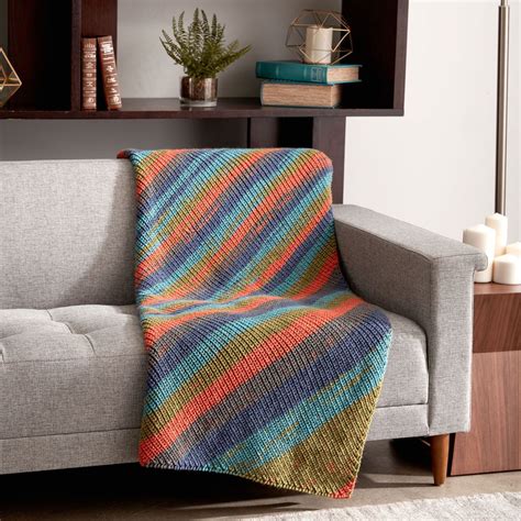 Caron® Big Cakes™ Shake It Up Knit Blanket in Cornucopia | Blanket ...