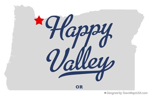 Map of Happy Valley, OR, Oregon