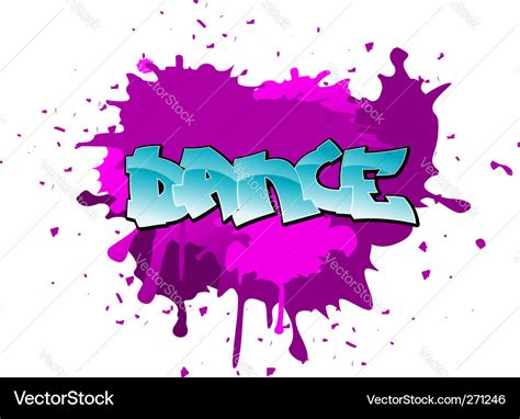 Graffiti dance background Royalty Free Vector Image