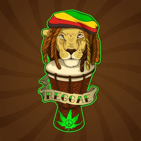 Premium Vector | Reggae lion