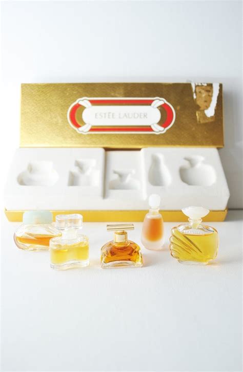 Vintage Estee Lauder mini perfume set/ set of 5/ small