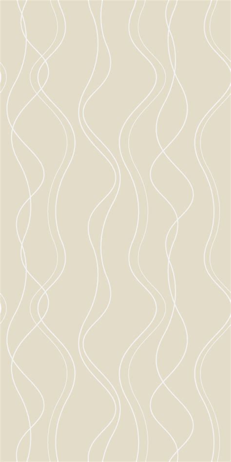 Scandinavian white and beige art pattern Wallpaper for bedroom - TenStickers