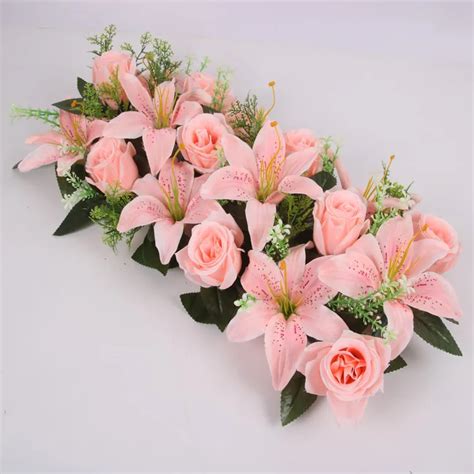 K02099 Wedding Artificial Flower Row Flower Table Runner For Table Centerpieces - Buy Artificial ...