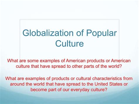 Culture impact of globalization