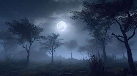 Moonlit Forest Wallpaper