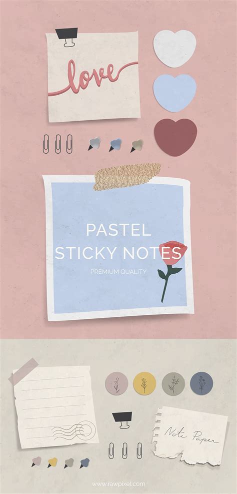 Pastel sticky notes | Creative banners, Note paper, Notes design