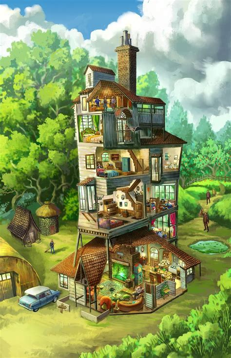 Weasley House - Harry Potter on Behance | Wallpaper harry potter ...