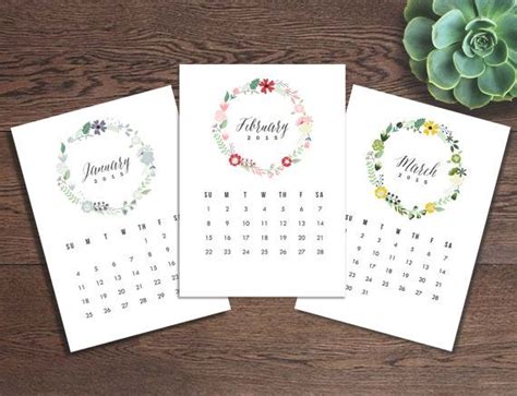 Diy calendar, Floral wreath design, Creative calendar