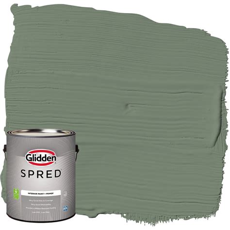 Glidden Spred Interior Paint Lottery Winnings / Green, Flat, 1 Gallon ...