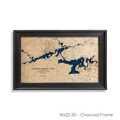 Greers Ferry Lake Map | Wooden Maps | thirtyAXIS