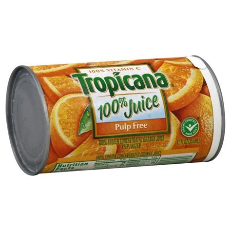 Tropicana 100% Orange Juice Pulp Free Frozen Concentrated