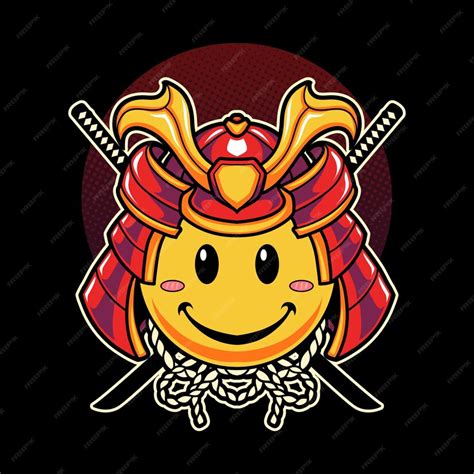 Premium Vector | Cute samurai emoji