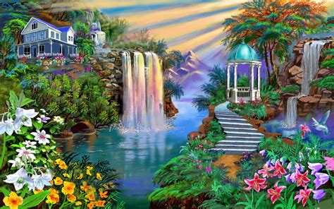 Paradise Waterfall Wallpapers - Wallpaper Cave