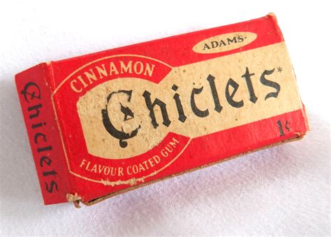 VINTAGE CARDBOARD CHEWING GUM CANDY PACKAGE: Mid-Century CHICLETS Made – Gillmore Coins ...