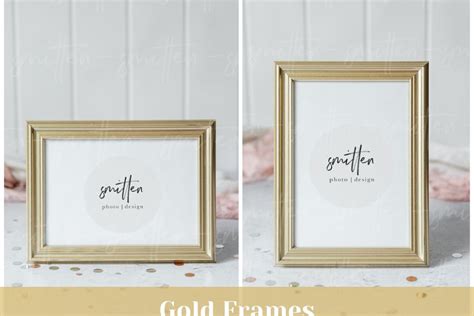 Gold Frame Wedding Mockup | Creative Print Mockups ~ Creative Market