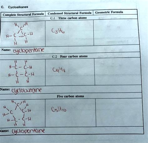 Complete Structural Formula Of Cyclopropane