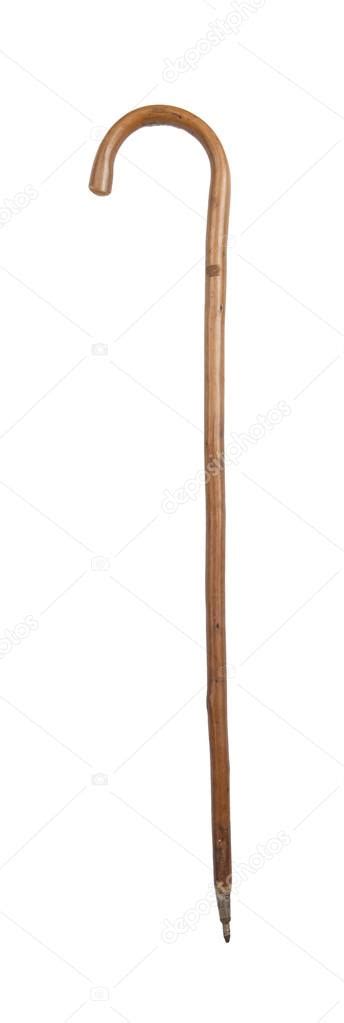 Old walking stick isolated on white — Stock Photo © michaklootwijk ...