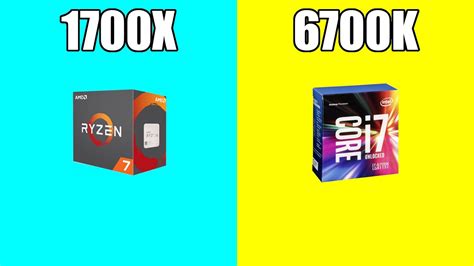 AMD Ryzen 7 1700X vs Intel Core i7 6700K | Tested in 6 Games - YouTube