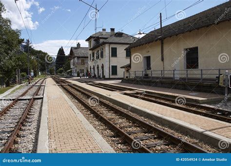 Train Station of Santa Maria Maggiore in Italy Stock Photo - Image of ...