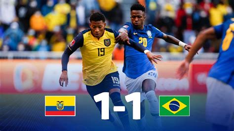 Eliminatorias | Ecuador 1-1 Brasil | Fecha 15 - YouTube