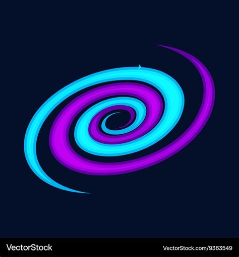 Spiral galaxy icon cartoon style Royalty Free Vector Image