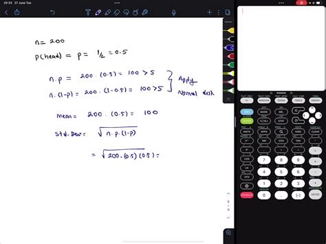 SOLVED: A fair coin is flipped 200 times. What is the probability that ...