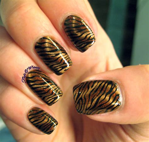 Tiger nail art, Tiger nails, Funky nail art