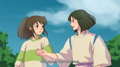 Chihiro x Haku, Spirited Away - Ghibli fan art/redraw by rjbrtwrks ...