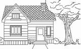 House With A Tree coloring Page  Download Print Or Color Online For Free sketch template
