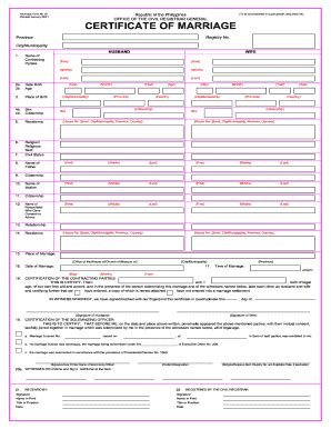 Marriage Certificate Application Form Templates | pdfFiller