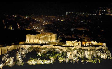 The Parthenon at Night Photograph by Lynn Andrews - Pixels