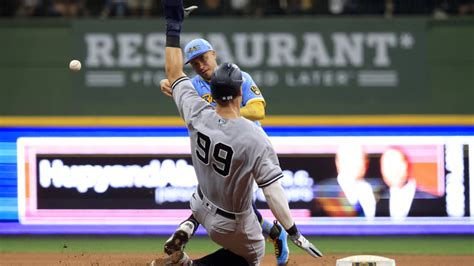 Aaron Judge Slide The Focus Of Blown Call In Yankees-Brewers