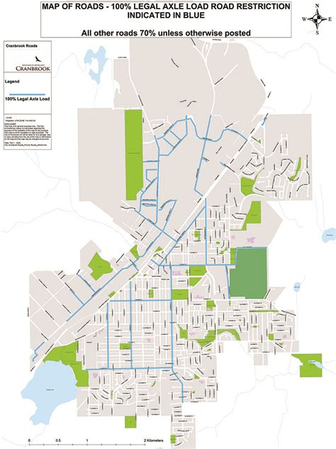 City of Cranbrook - City Road Load Restrictions Map | Public Works ...