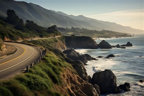 Premium AI Image | Pacific coast highway scenic drive photography